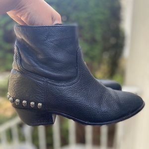 Zadig & Voltaire Black Leather Boots W 7.5